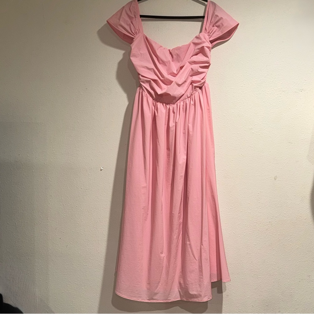 Fashion Nova Pink Off-Shoulder Dress